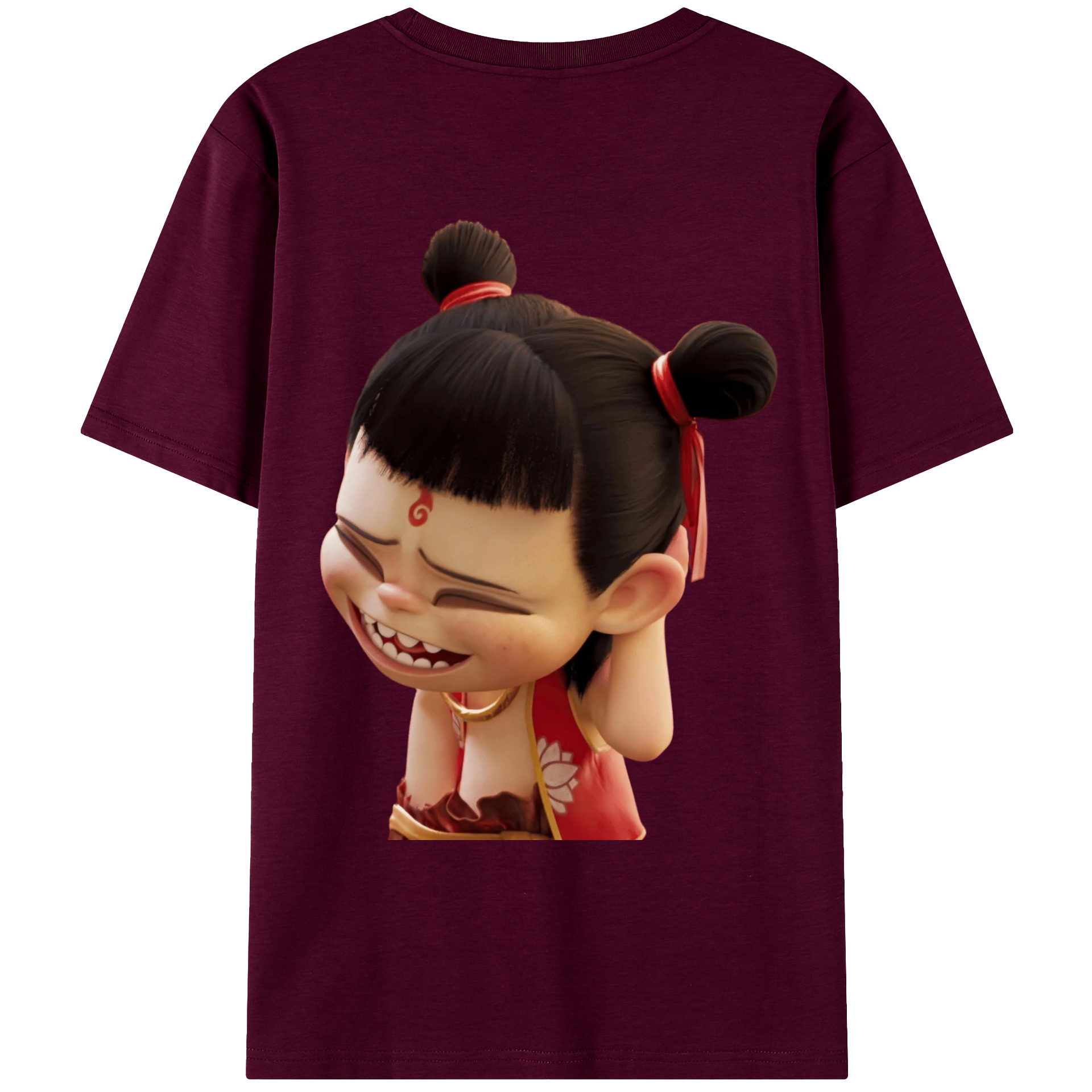 （画像用） Ne Zha 2 ナタ 魔童の大暴れ レディース半袖Tシャツ(バックプリント)